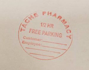 Prescription Pick Up Free Parking Stamp