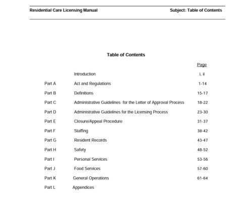 Manitoba Residential Care Licensing Manual